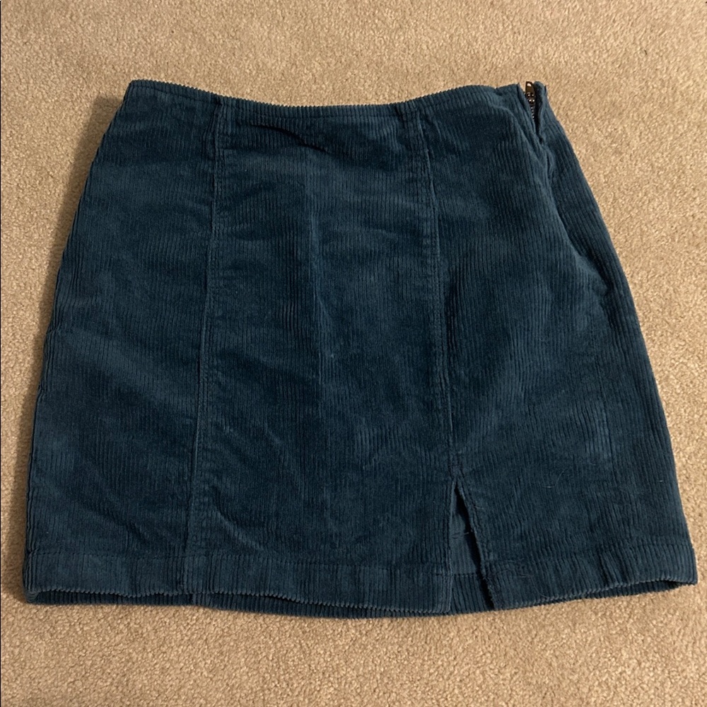 PacSun Teal Corduroy Mini Skirt